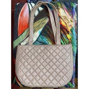HOBO Carver Quilted Leather Shoulder Bag taupe